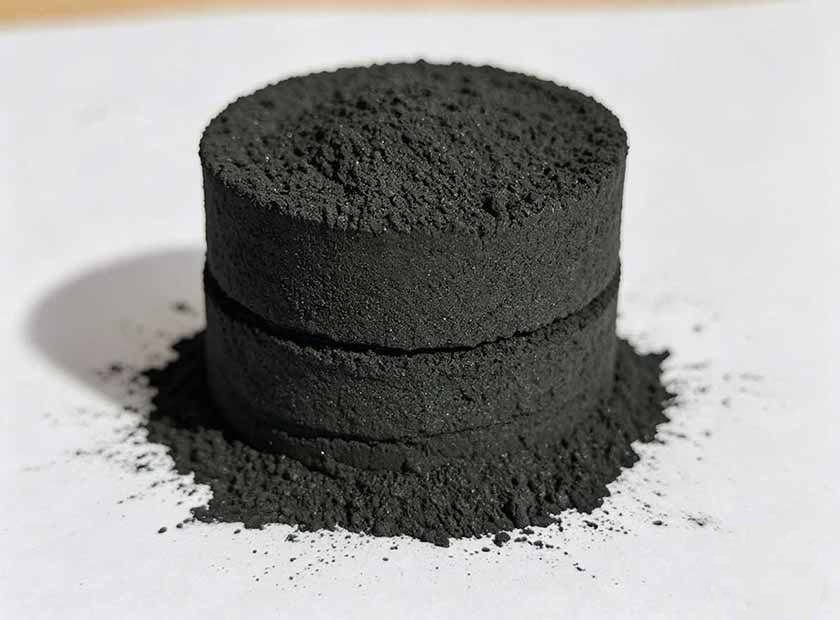 Screw press dewatering machine processing iron filings