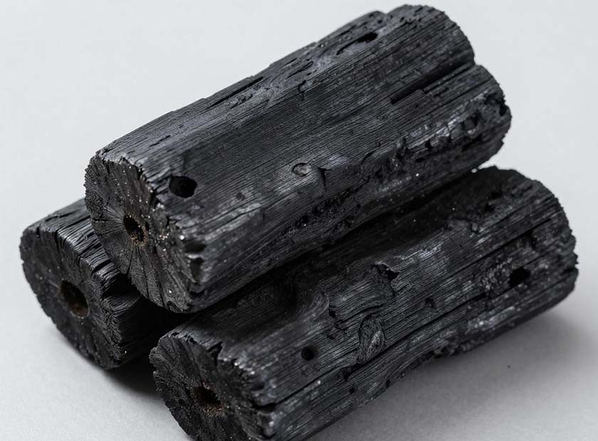 Screw press dewatering machine processing wood charcoal
