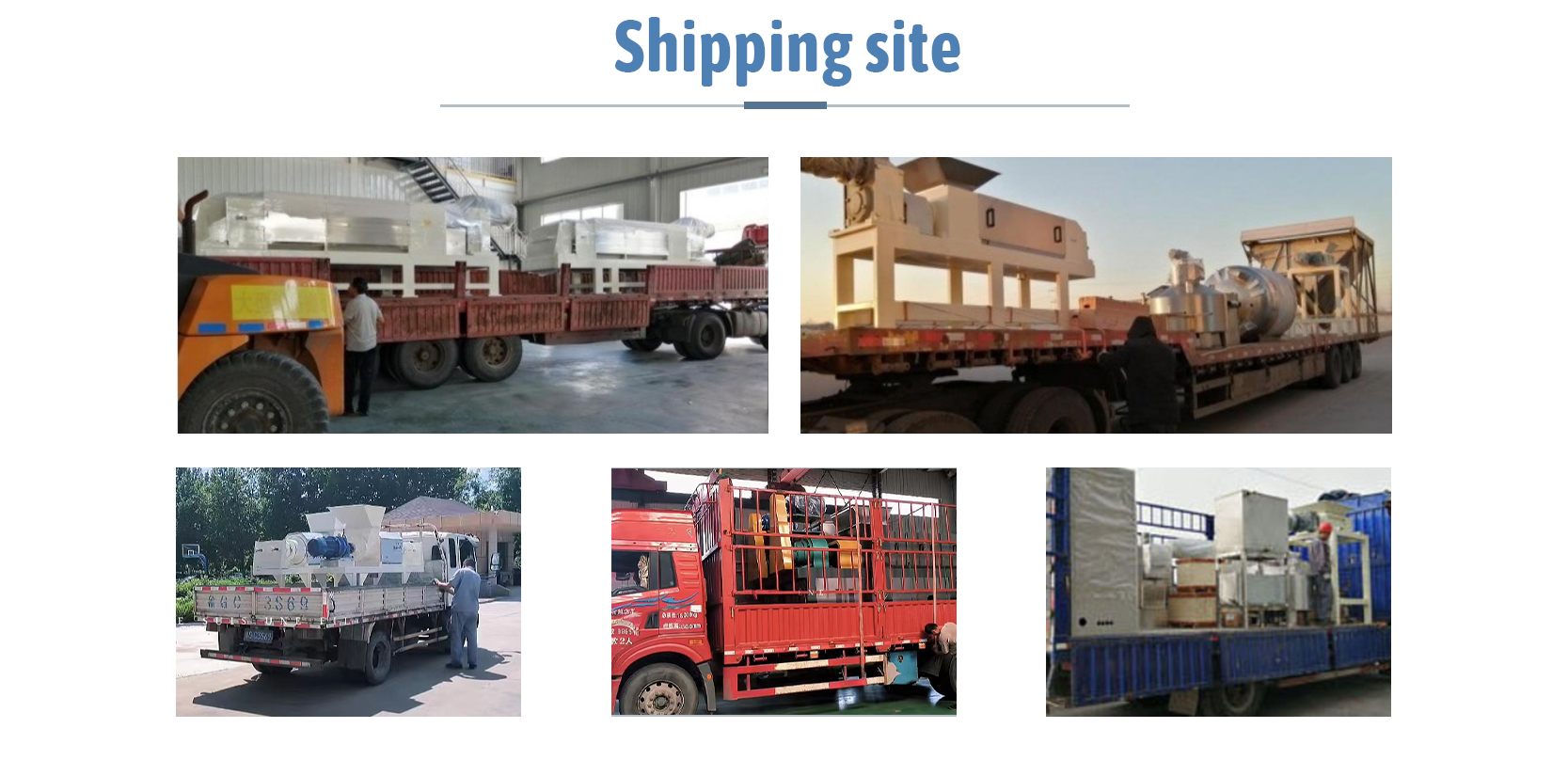 Double shaft shredder shipping site