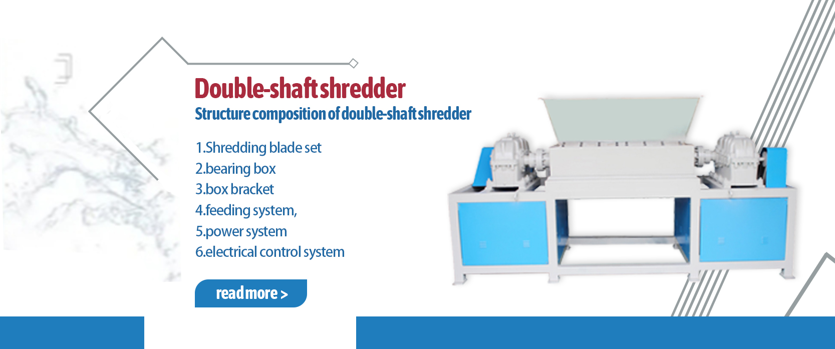 Structure composition of double shaft shredder